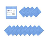 Maya Bayeta Fast 200G. Bayeta Multiusos 100% Microfibra. Limpieza Sin Marcas para Cualquier Superficie. Pack de 12 Unidades (Azul)