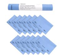 Maya Bayeta Microglass con Precorte. Especial para Vajillas y Cristales. No Deja Marcas. Muy Absorbente y de Secado Rápido. 100% Microfibra. Rollo de 12 Unidades (Azul)