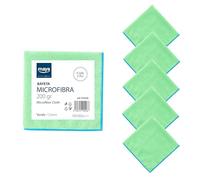 Maya Bayeta Terry 200G. Limpieza Eficaz y Sin Marcas. 100% Microfibra. para Todo Tipo de Superficies. Pack de 5 Unidades (Verde)