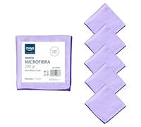 Maya Bayeta Terry 200G. Limpieza Eficaz y Sin Marcas. 100% Microfibra. para Todo Tipo de Superficies. Pack de 5 Unidades (Morado)