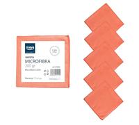 Maya Bayeta Terry 200G. Limpieza Eficaz y Sin Marcas. 100% Microfibra. para Todo Tipo de Superficies. Pack de 5 Unidades (Naranja)