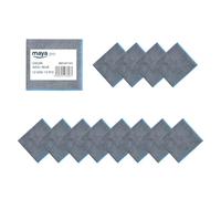 Maya - Bayetas de Microfibra para Limpieza sin Dejar Rayas | 36x38 cm | Pack de 12 Paños Fast 270G Antibacterias para Cocina, Cristales y Acero Inoxidable (Gris/Azul)