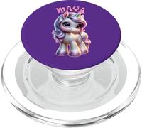Maya - Bonito diseño de Unicornio para niñas con Nombre Maya PopSockets PopGrip para MagSafe
