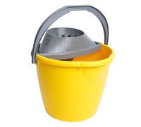 MAYA Cubo Redondo 13L. Polipropileno Resistente. Apto Uso Profesional y Doméstico (Color Amarillo)