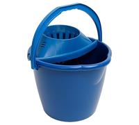 MAYA Cubo Redondo con Escurridor de 13 litros. Forma Redonda. Ligero y Resistente. Fabricado con Polipropileno Reciclado. (Azul)