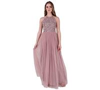Maya Deluxe Vestido de Novia para Mujer Dama de Honor, Rosa Esmerilado, 38