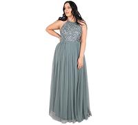 Maya Deluxe Vestido de Novia para Mujer Dama de Honor, Verde Neblina, 46