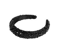 Maya Deluxe Womens Embellished Headband for Ladies Adults Sequin Alice Band Bridal Hair Accessories Bridesmaid Evening Formal Cabeza, Black, One Size De Las Mujeres
