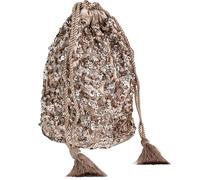 Maya Deluxe Womens Handbag Ladies Sequin Bag Bridesmaids Sparkling Drawstring Coin Purse Pouch for Evening Prom Party, Acoplamiento De Las Mujeres, Taupe Blush