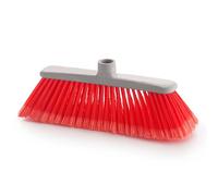 Maya - Escoba para Interiores y Exteriores CARLINA | 33x13x9 cm | Cepillo de Limpieza del Hogar con Fibras Semirrígidas 100% Recicladas | Atrapa Polvo sin Rayar (Rojo)