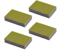 MAYA Estropajo Profesional EVO XL para Todas Las Superficies. Limpia sin Rayar. No Deja Restos de Fibras. Lavables a Máquina. Dimensiones 9x13,5x2,6 cm. Pack 4 Estropajos - (Amarillo)