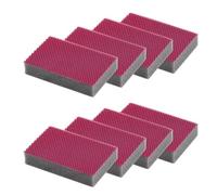 MAYA Estropajo Profesional EVO XL para Todas Las Superficies. Limpia sin Rayar. No Deja Restos de Fibras. Lavables a Máquina. Dimensiones 9x13,5x2,6 cm. Pack 8 Estropajos - (Rojo)