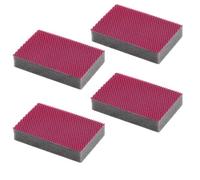 MAYA Estropajo Profesional EVO XL para Todas Las Superficies. Limpia sin Rayar. No Deja Restos de Fibras. Lavables a Máquina. Dimensiones 9x13,5x2,6 cm. Pack 4 Estropajos - (Rojo)