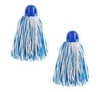 MAYA Fregona Light Pro. Limpieza Eficiente y Duradera para Superficies Lisas. 100 % Microfibra. Super Absorbente y Escurrefacil. Rosca Universal. Pack de 2 Fregonas (Azul)