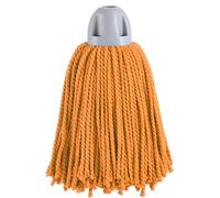 MAYA Fregona MAX Pro Hilo. Limpieza Eficiente y Duradera para Superficies Lisas. 100 % Microfibra. Extra Absorbente y Escurrefacil. Rosca Universal. Pack de 2 Fregonas (Naranja)