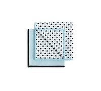 Maya JOY008 - Pack de 2 bayetas Super Microfibra - Bayetas Decorada y Lisa de Color Azul Claro - Diseño Actual Que Limpia eficazmente Todas Las Superficies sin dañarlas - Tamaño 38 x 38 cm