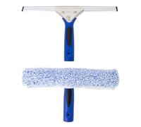 MAYA Kit Lavavidrios y Limpiacristales ProGrip. Incluye Haragán de Goma y Limpiador con Vellón Lavable (40 cm)