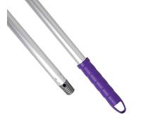 Maya Palo ALUMINIO ANODIZADO 1,40m. Ligero, Resistente y Profesional. Mango y Rosca de Polipropileno (Color Morado)
