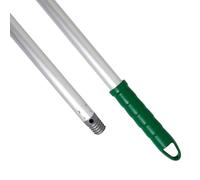 Maya Palo ALUMINIO ANODIZADO 1,40m. Ligero, Resistente y Profesional. Mango y Rosca de Polipropileno (Color Verde)