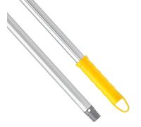 MAYA Palo ANODIZADO Estriado. 1,40 m. Recubrimiento Anticorrosión. Ligero, Resistente y Antideslizante. Rosca Universal y Maneta con Agujero para Colgarlo. (Amarillo)