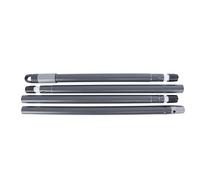Maya - Palo de Escoba y Fregona Atomic de 140 cm con 4 Secciones Desmontables, Mango con Anclaje para Mopa, Rosca Universal Compatible con Recogedor de Basura (Gris)