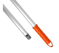 Maya - Palo de Escoba y Fregona de 140 cm en Aluminio Anodizado, Mango con Anclaje para Mopa, Repuesto de Rosca Doble Universal y Maneta para Colgar (Naranja)