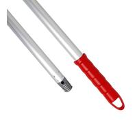 Maya - Palo de Escoba y Fregona de 140 cm en Aluminio Anodizado, Mango con Anclaje para Mopa, Repuesto de Rosca Doble Universal y Maneta para Colgar (Rojo)