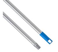 Maya - Palo de Escoba y Fregona de 140 cm en PP con Acabado Estilo Titanio, Mango con Anclaje para Mopa, Repuesto de Rosca Universal Ø2,1 cm y Maneta para Colgar (Gris)