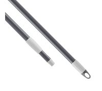 Maya - Palo de Fregona y Escoba Extensible Atomic en PP de 85-150 cm, Mango con Anclaje para Mopa, Repuesto Telescópico con Rosca Universal y Maneta para Colgar (Gris)