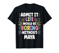 Maya Personalized Name Funny Cute Custom Maya Name Camiseta