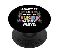 Maya Personalized Name Funny Cute Custom Maya Name PopSockets PopGrip Adhesivo
