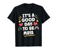 Maya Personalized Retro Girls Custom Maya Name Camiseta