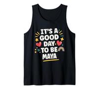 Maya Personalized Retro Girls Custom Maya Name Camiseta sin Mangas