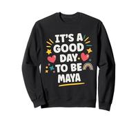 Maya Personalized Retro Girls Custom Maya Name Sudadera