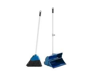 Maya Professional Tools 09020 Set de Escoba y Recogedor con Cierre, Azul