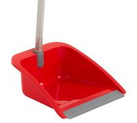MAYA Recogedor Flex Plegable. Ideal para Espacios Pequeños. Diseño Compacto y Colgable. Pala de Polipropileno con Regleta de Goma. 26x25x86 cm (Rojo)