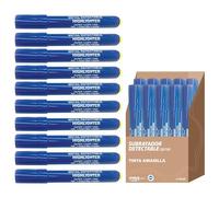 Maya Subrayador Q700 Fluorescente Detectable por Metales y Rayos X. Punta Biselada. Tecnología Antibacteriana. Cumple Normativas HACCP, BRC y UE/FDA. (Tinta Amarilla)