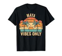 Maya Vibes Only Cute Retro Girls Maya Name Camiseta