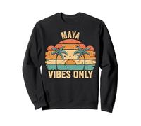Maya Vibes Only Cute Retro Girls Maya Name Sudadera
