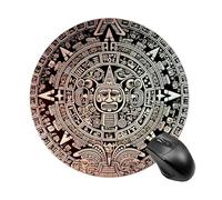 Mayan Calendar End of the World - Alfombrilla de mouse redonda para juegos de deslizamiento suave, extra densidad, portátil, cómoda, para computadora, hogar, oficina, 7.8 x 7.8 pulgadas