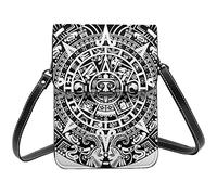 Mayan Calendar End of the World Beautiful Tower Paris Crossbody Monederos para teléfono celular para mujer, PU Leather Cute Printed Small Mobile Phone Wallet