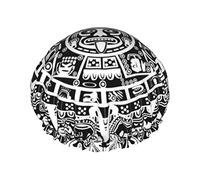 Mayan Calendar End Of The World Gorro de ducha Gorros de ducha para mujer Gorros de ducha impermeables de doble capa, reutilizables.