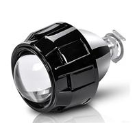 MAYANGYANG Angel Eye 1 Uds., lentes de proyector HID 2,5 pulgadas, cubierta negra plateada for H4 H7, faro delantero for motocicleta, uso con estilo, lámpara xenón H1(3)