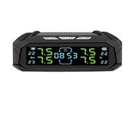 MAYANGYANG Tpms Sistema De Alarma Control Presión Neumáticos Automóvil, Sensores 4 Ruedas, Visualización Tiempo, Relojes Temperatura For 0~116 PSI(K10-External)