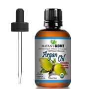 Mayan's Secret - 4 oz Oil Organic Argan For Hair Growing Skin Face Nails Barba y cutculas - Aceite nutritivo y relajante para la cara y el cuerp