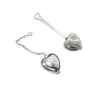 Mayata 2 bolas de acero inoxidable de malla fina para condimentos de cocina, sopa, especias, guiso, filtro de cocina, bolsa de té de metal, bola de té (2 combinaciones en forma de corazón), color