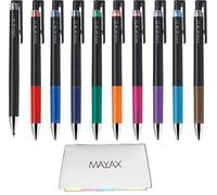 MAYAX Pilot Juice Up 04 - Bolígrafo retráctil de tinta de gel, punta ultrafina de 0,4 mm, juego de 10 colores, notas adhesivas originales (10 colores)
