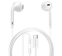 Mayaxess, Auriculares con cable para Galaxy S25 FE USB-C con micrófono integrado