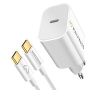 Mayaxess, Cargador de pared de 20W con cable USB-C de 1m para iPhone 17 Pro