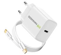 Mayaxess, Cargador de pared para Galaxy S25 Plus 20W + Cable USB-C de 1m